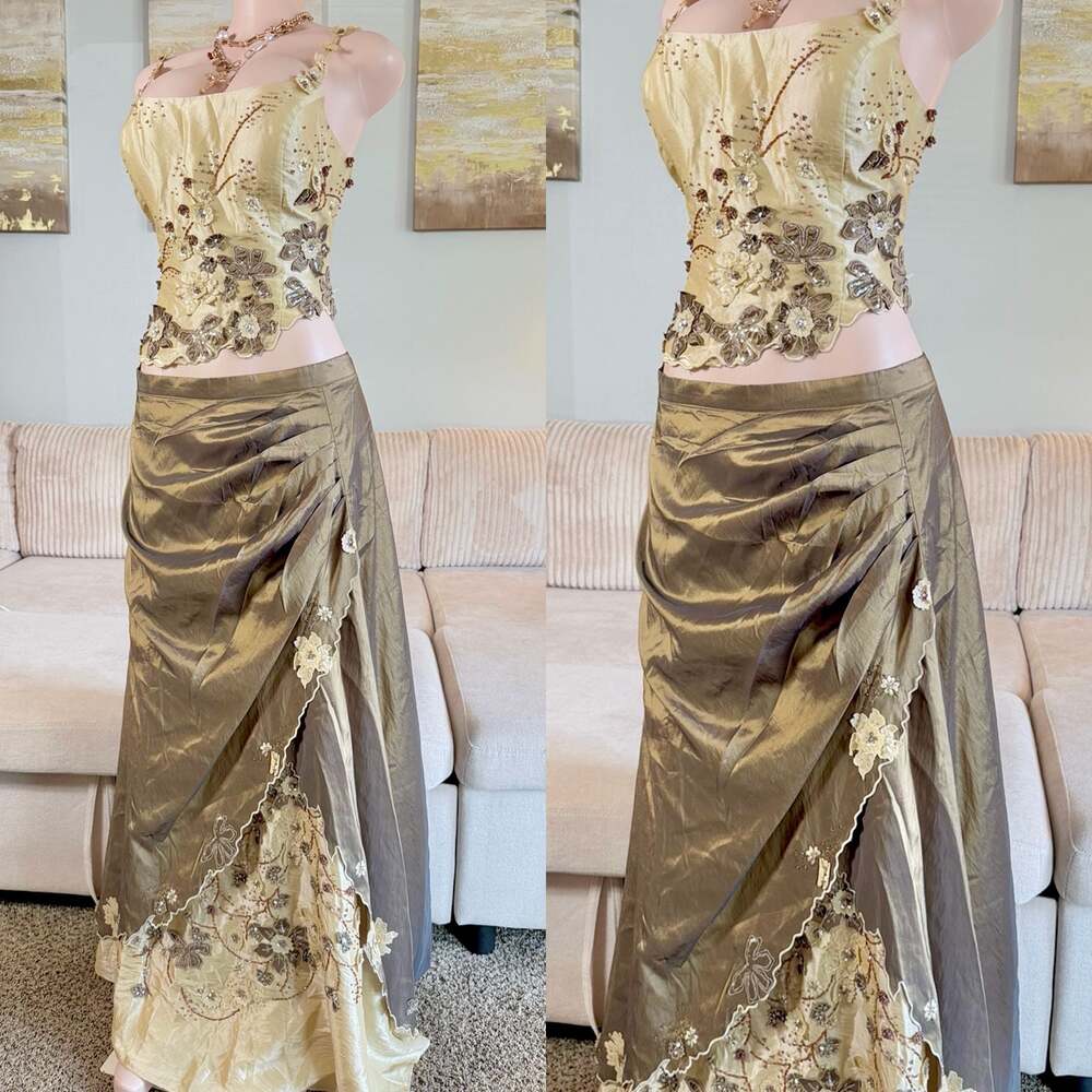 Vintage Bicici  Fairycore Beaded two piece set